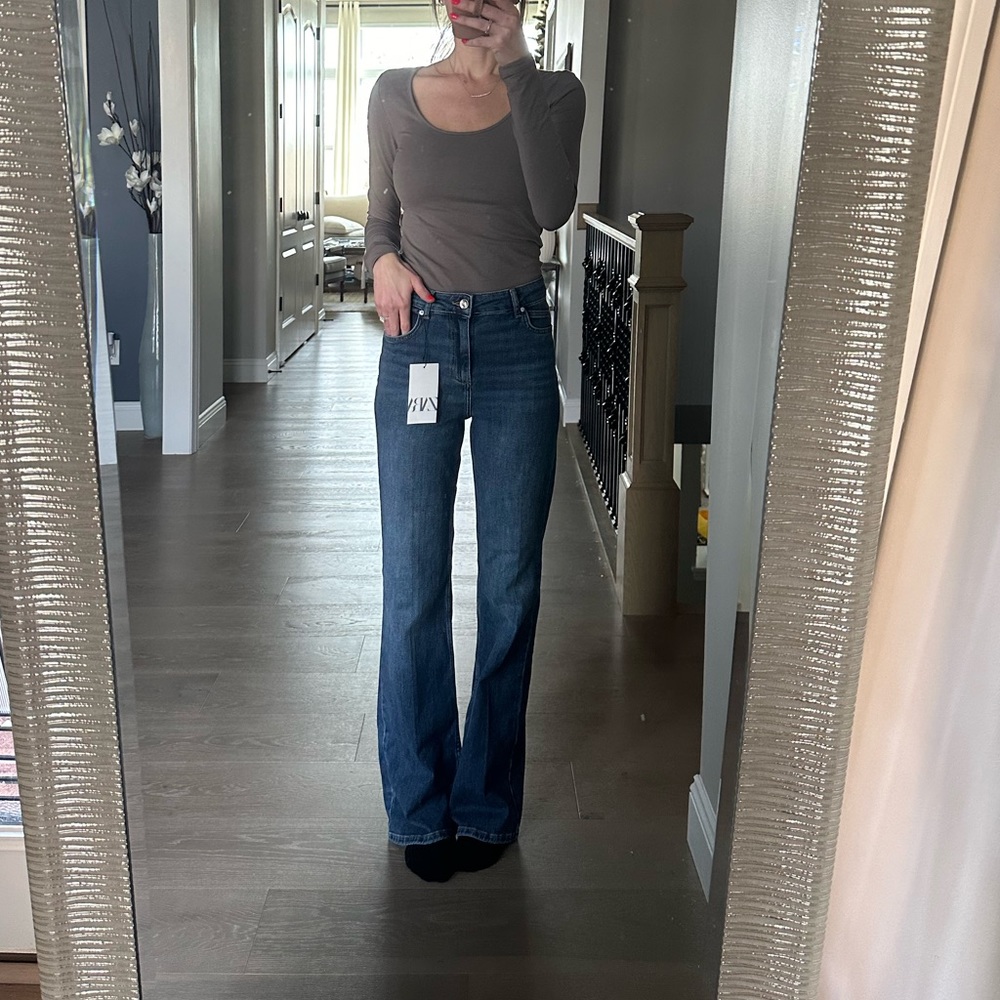 Zara FLARE Z1975 JEANS WITH A HIGH WAIST